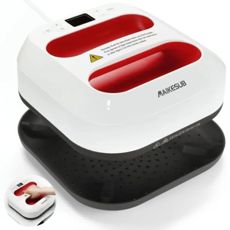 

Термопресс для футболок, портативный термопресс 9,6 "X9,6", железный пресс для сублимации и HTV, пресс для виниловых рубашек для шляп B