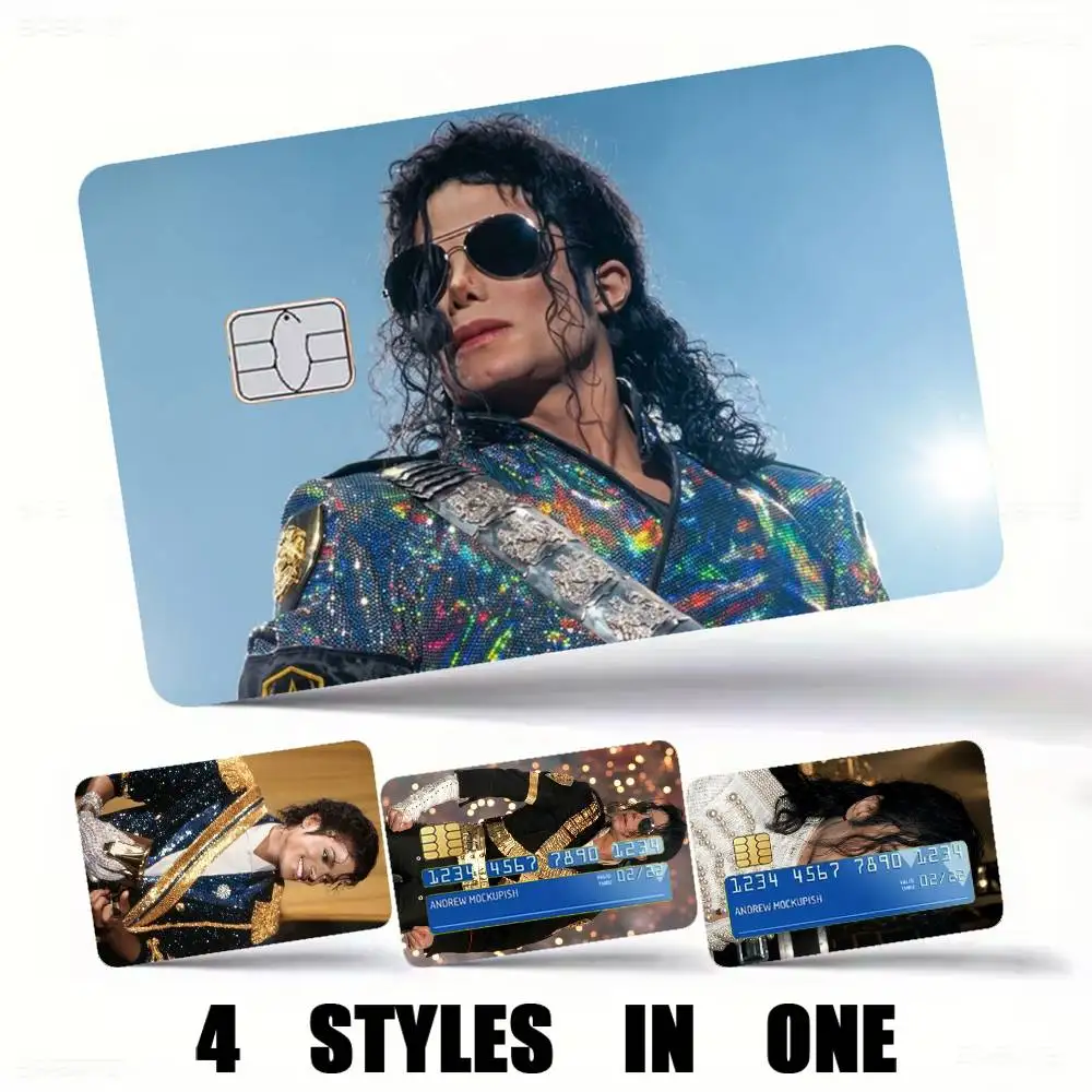 Superstar-r Michael Jackson Credit Card HD Stickers Easy to replace, change card style anytime as you like