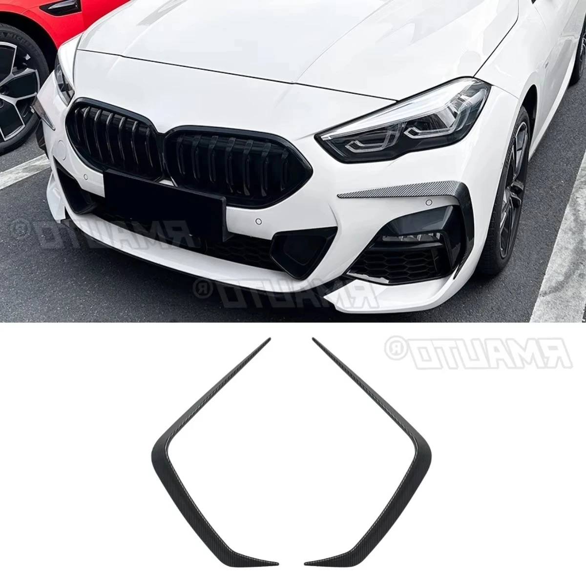 

Для BMW 2 серии F44 M Sport 2020-2024 автомобильный бампер, вентиляционное отверстие, разделитель, аксессуары, разделитель бампера, накладка вентиляционного отверстия