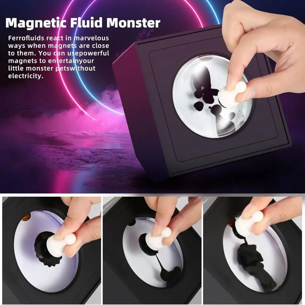 Lampe de rythme musical, affichage ferrofluide, haut-parleur Bluetooth, changements de fluide magnétique avec son magnétique liquide