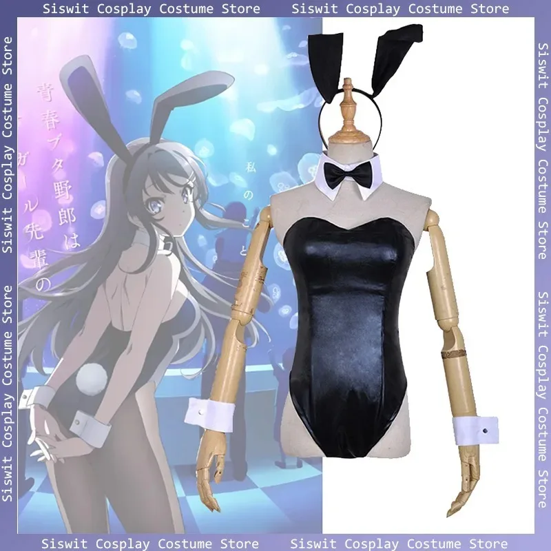 

Anime Rascal Does Not Dream of Bunny Girl Senpai Sakurajima Mai Cosplay Costume Bunny Girl Uniform Full Set Party Carnival Dress