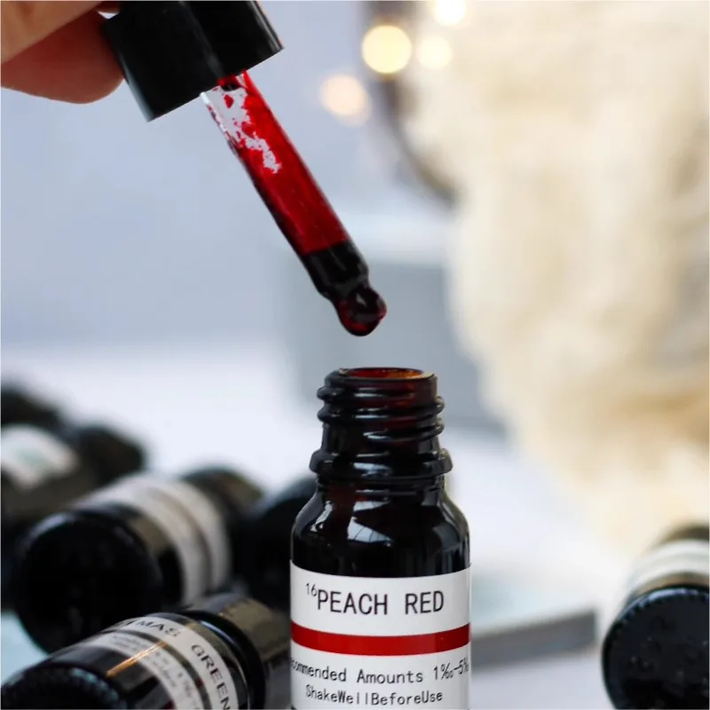 10ml/Bottle Candle Wax Pigment Colorant Non-Toxic Soy Candle Wax Pigment Liquid Dye Soy Wax DIY Soap Dyes Candle Making Supplies