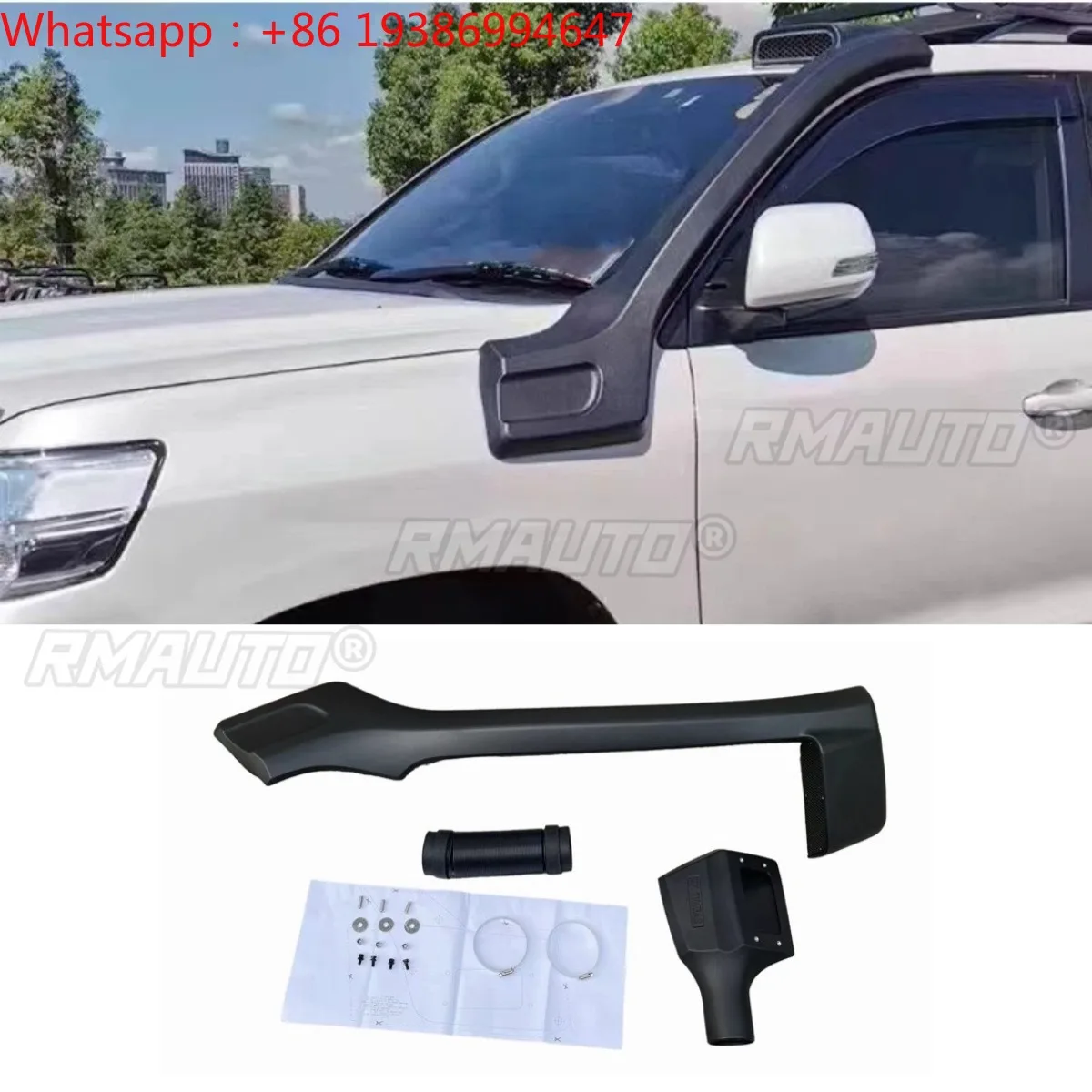 For Car Snorkel Kit Air Intake Wading Hose for Toyota Land Cruiser LC200 16-21 Front Side Snorkel Desert Intake Duct Accessories