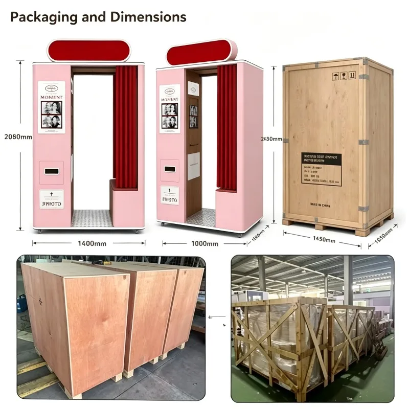 Selfservice Photo Booth Vending Machine Touch Screen Instant Photo Booth Printing Beauty Camera for Wedding Party Shopping Mall
