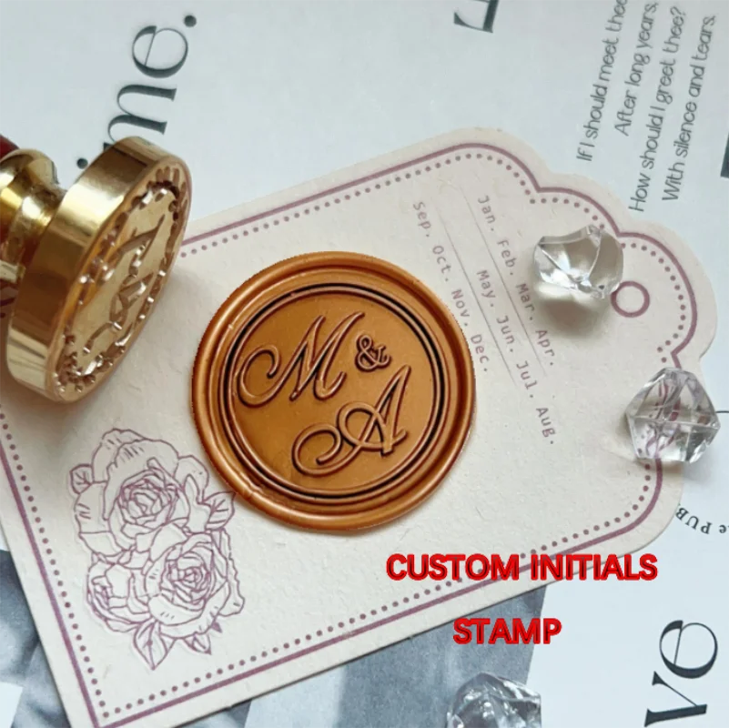 

DIY customize double Name 2 initials personalized Letter stamp/Sealing Wax /wedding Wax Seal Stamp Custom invitations envelop