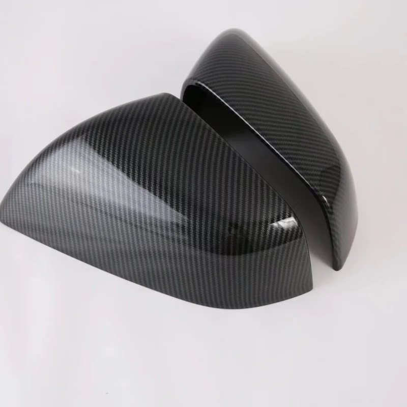Carbon Fiber ABS Rearview Mirror Cover Trim Decor 2Pcs For Tesla Model X 2019 -2023 Door Side Rear View Mirrors Cup