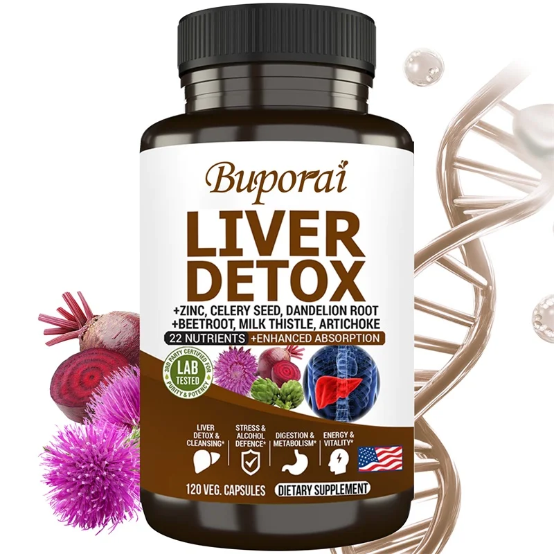 Liver Detox Supplement - Protect Liver, Anti-oxidation, Detoxify, Lower Blood Sugar, Relieve Anxiety, Promote Metabolism