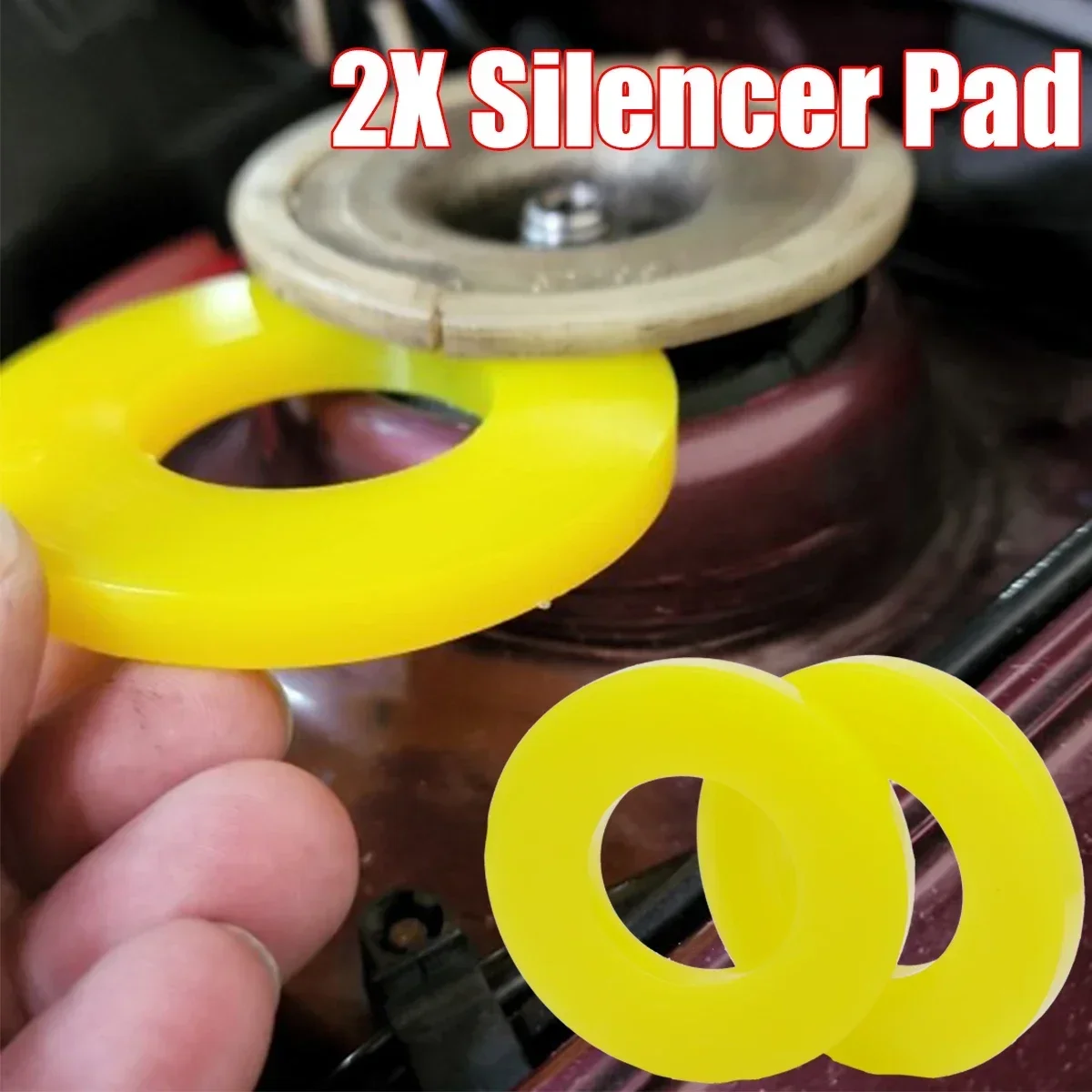 1/2PCS Car Silencer Pad Rubber Bushing Dampers Front Strut Tower Mount Suspension Shock-Absorbing Bearing Washer Over Bumps