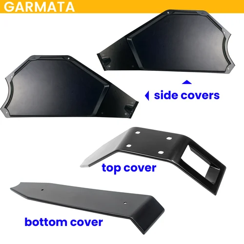 Jeu de housses en plastique pour vélo d'enduroebike /Plastique mat / noir et blanc