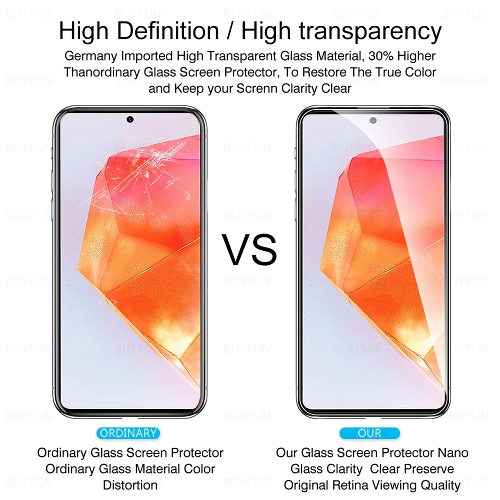 Protector de pantalla para Samsung Galaxy C55 5G, película de vidrio templado para SamsungC55 Galaxy 55 C 55, película protectora de cubierta completa HD de 6,7 pulgadas