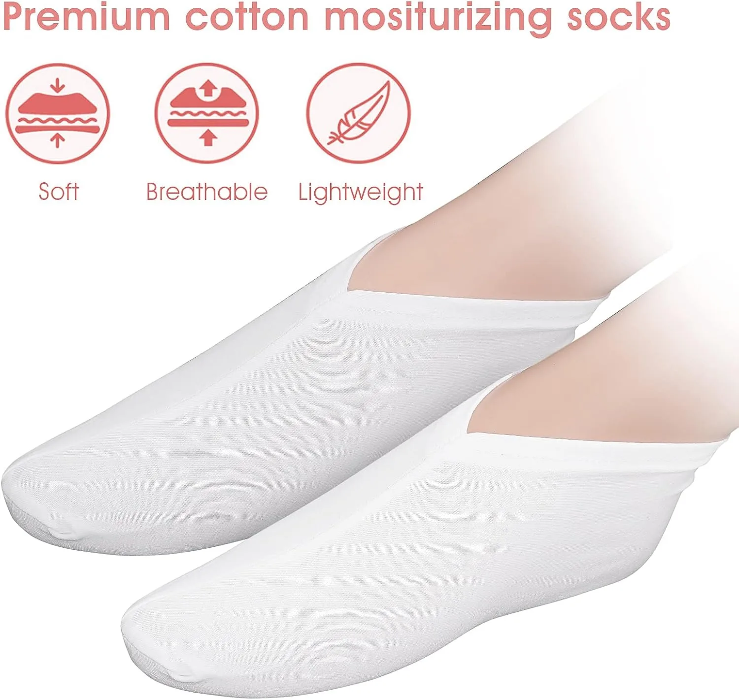 2 Pairs Moisturizing Gloves&Socks for Overnight Bedtime Heal Eczema Sleeping Lotion Hand Spa Treatment,Repair Cracked Dry Skin