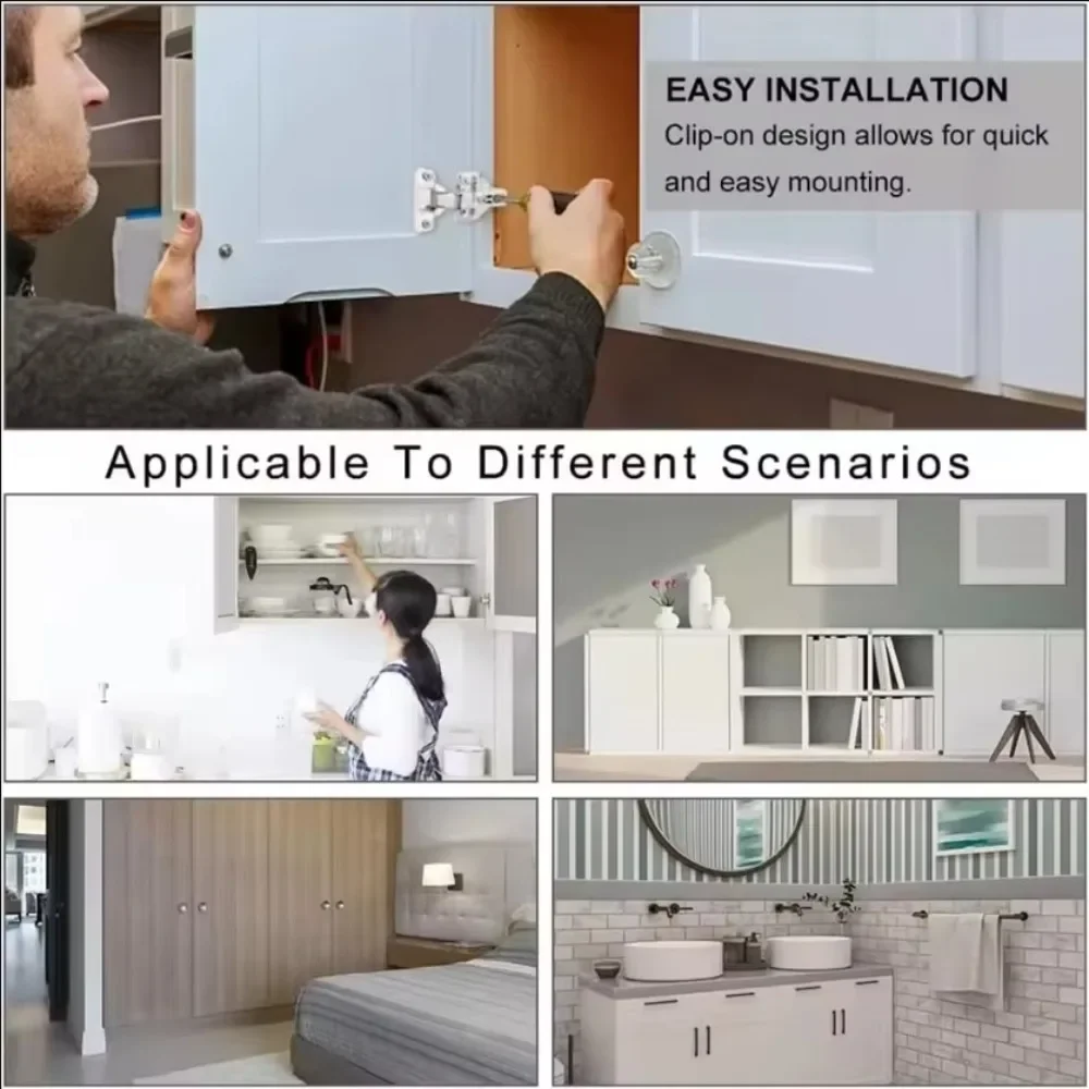 Engsel Pintu Kabinet Stainless Steel Pintu Lemari Engsel Tersembunyi Tenang Tutup Lembut dengan Sekrup Furnitur