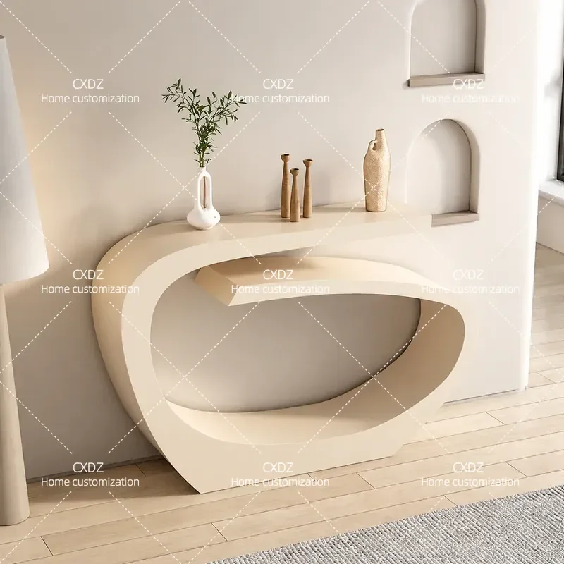 Special Shaped Entrance Table Wrought Iron Paint Entryway Rack Metal Wall Shelf Corridor Console Decorative Hallway Furniture