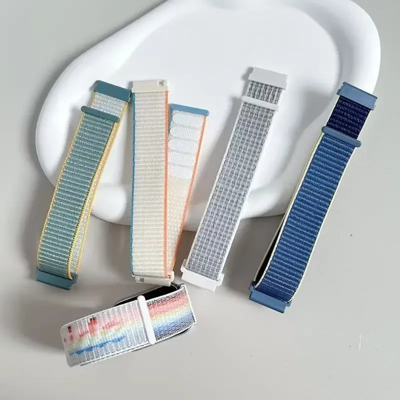 Nylon Loop Band For Amazfit GTS 4/3/2/2e Mini/GTR 4/3/Pro/stratos Nylon 20mm/22mm Watch Bracelet Amazfit bip-6-3-U-S-lite strap