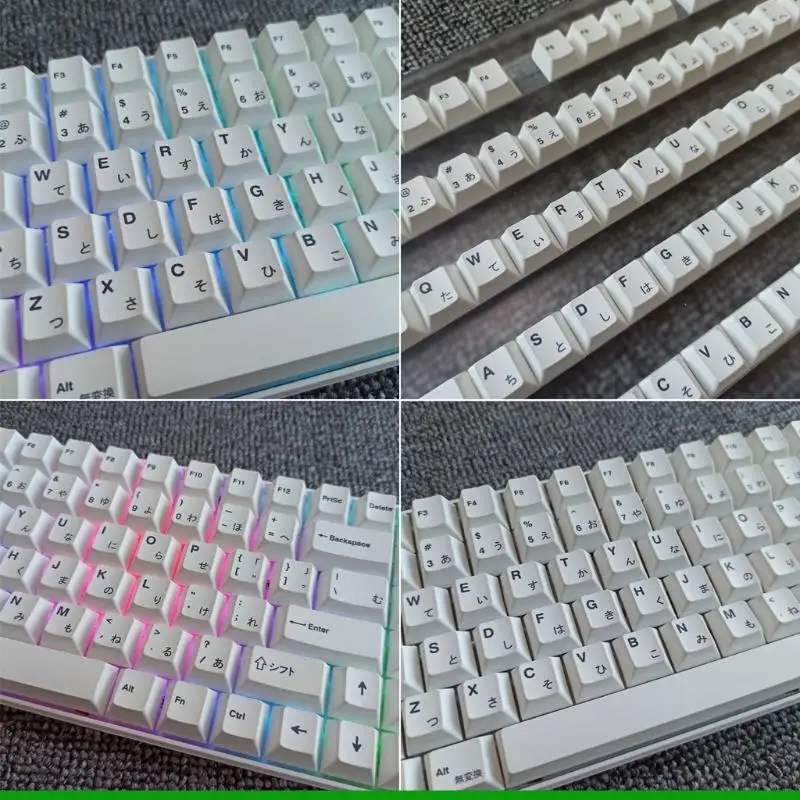 U55C 135 Ключи Черри Профиль Профиль Dye-Sub японский клавиша минималистская белая тема