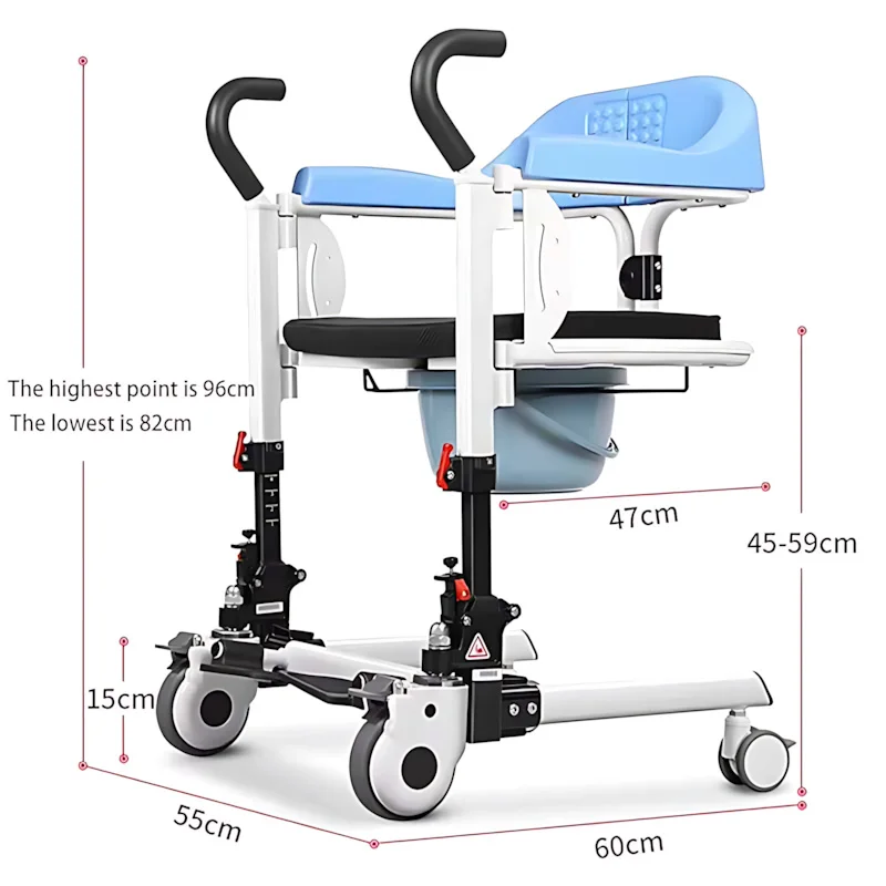 Multi-Functional Shift Machine Disabled Elderly Care Transfer Seat Toilet Bath Chair Bed Home Wheelchair