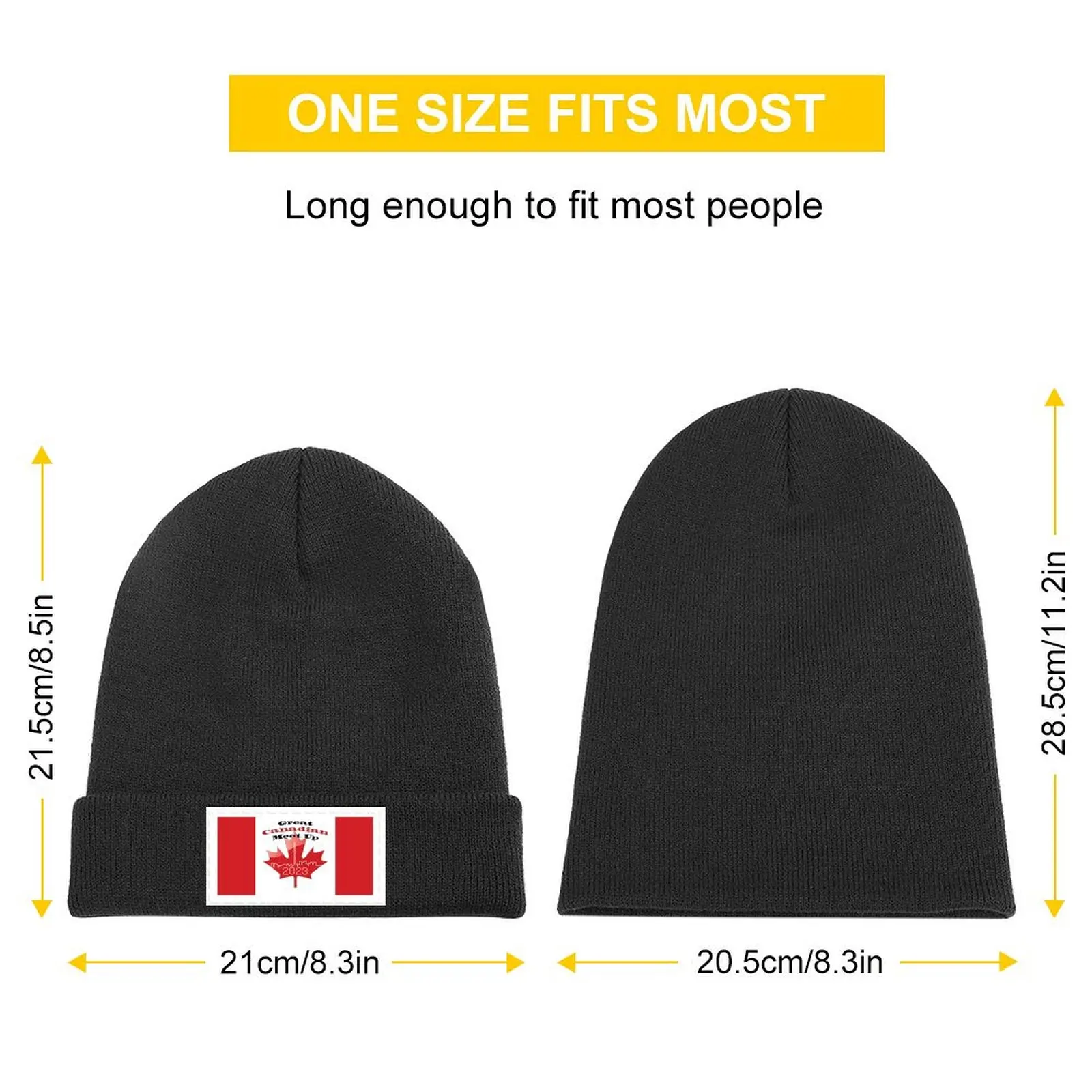 Great Canadian Meetup 2023 transparent flag Knitted Cap Trucker Cap Luxury Man Hat funny hat Hats For Women Men's