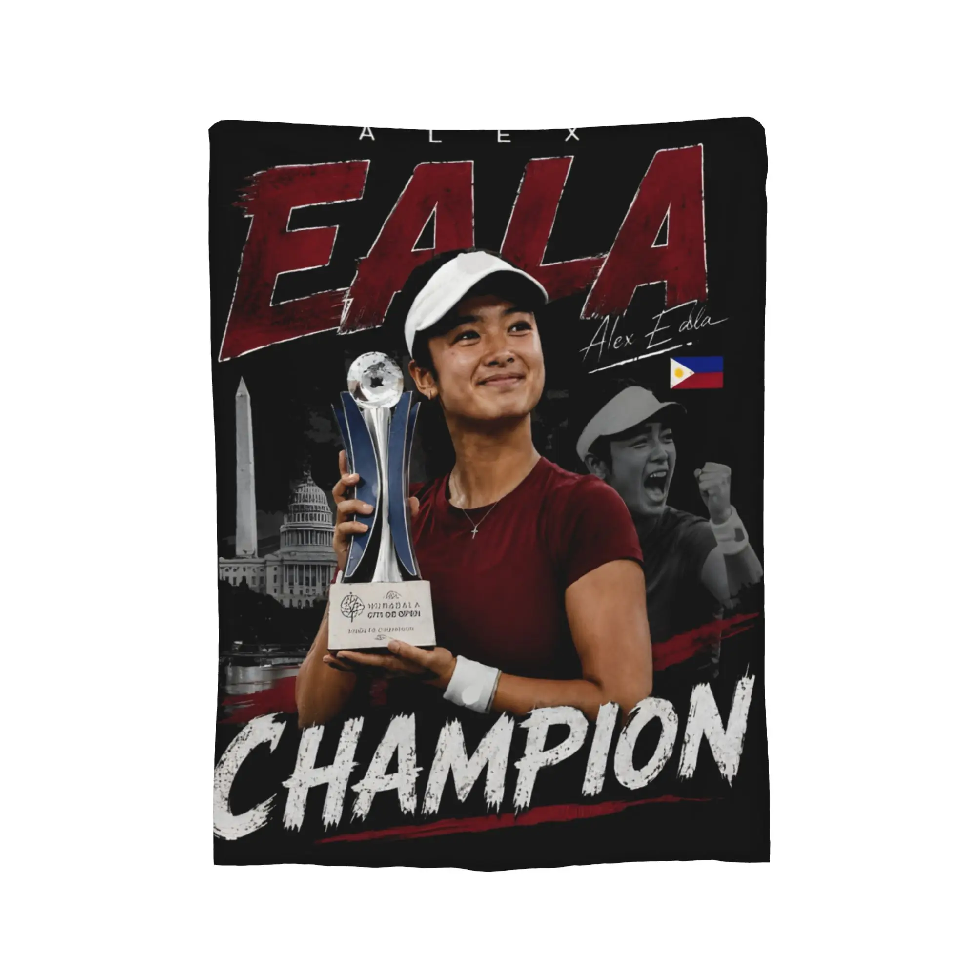 Alex Eala Tennis Player Blanket Cover Flannel Filipina Pride Warm Throw Blanket for Home Couch Bed Rug