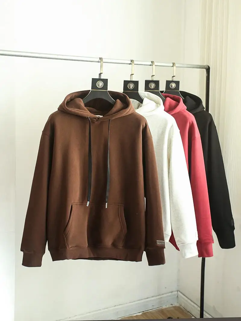 

Olive Fce Lined Hoodie Sweatirt Thiened Warm Sports Casual Overhead irt for Men And Women Trendy Autumn Winter New A...