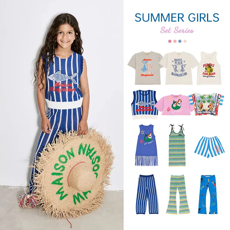 

NEW 2024 Summer New Children's T-shirt Girls Boy Instagraph Style Round Collar Cute Print Short-sleeved Leggings Shorts Sets