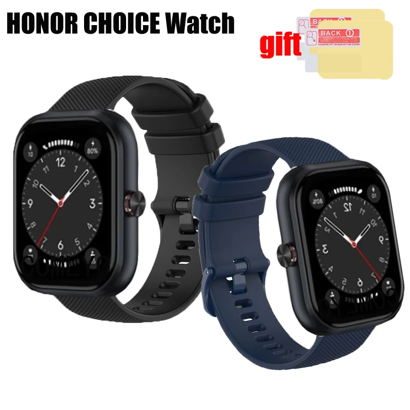 BAND For Honor Choice watch Strap Smartwatch Silicone Soft Belt Bracelet Women Men Screen Protector film for Men Women