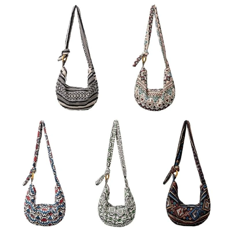 

E8FB Ethnic Styles Bag for Women Shoulder Crossbody Bag Commuting Bag