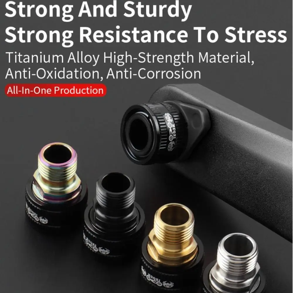 

1 Pair Stainless Steel Pedal Extender Titanium Alloy Wear Resistant Bicycle Pedal Extension Bolts Anodic Coloring Stable