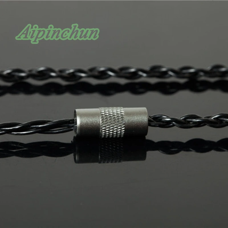 Aipinchun 3,5mm 3-polige Buchse DIY Kopfhörer Kabel Kopfhörer Reparatur Ersatz LC-OFC Draht Upgrade-Kabel