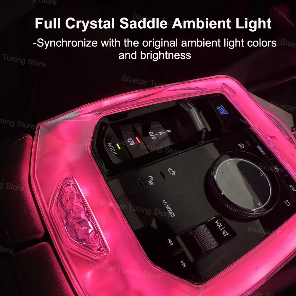 11 Colour Car Crystal Saddle Light  For BMW 5 series G60 G68 Upgrade Accessories Atmosphere Lights car accessories