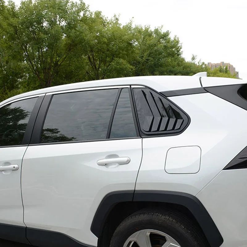 Rear triangular louver decorative frame For Toyota RAV4 XA50 2021 2022 2023 2024 ABS material adhesive installation