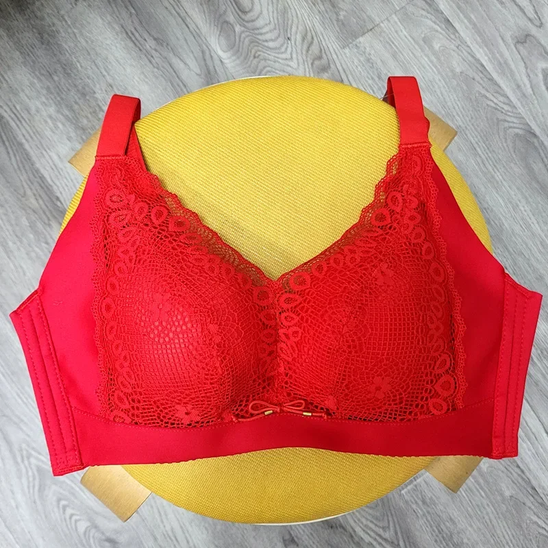 2023 New Women\'s Push Up Bra Sexy Small Lace Bra Soft Seamless Cotton Comfortable Gathering Underwear Anti sagging