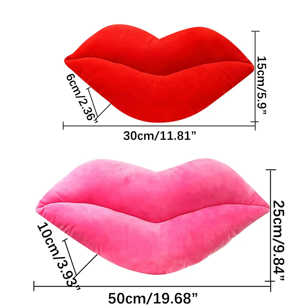 30/50cm Valentine's Day Throw Pillow Sexy Lips Shaped Plush Pillow Wedding Party Decora PP Cotton Throw Pillow for Holiday Gift view 6