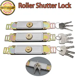 Rolling Security Door Lock Anti-theft Locks with Key Roll Gate Lock Install Middle Bottom Shutter Safe Lock Garage Home Hardware