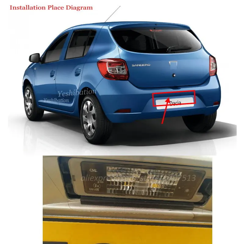 Cámara de visión trasera con cable de 24 pines para Renault Stepway, Dacia Sandero-Connect, pantalla Original de fábrica, cámara de estacionamiento