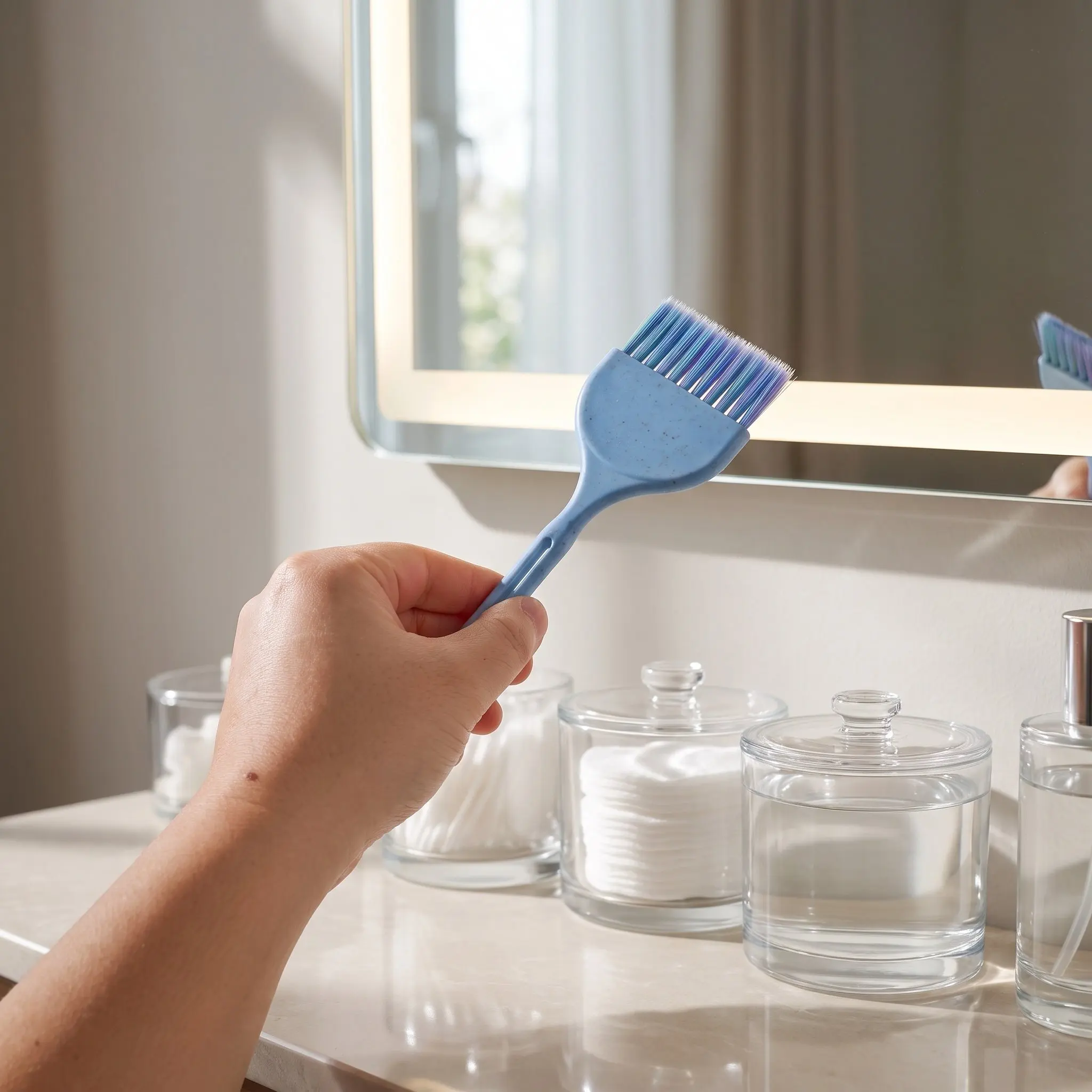 4Pcs Hair Dye Brushes Soft Flexible Bristles Hair Coloring Kit Home Use Ergonomic Handle Multi Purpose Root Touch Up Highlight