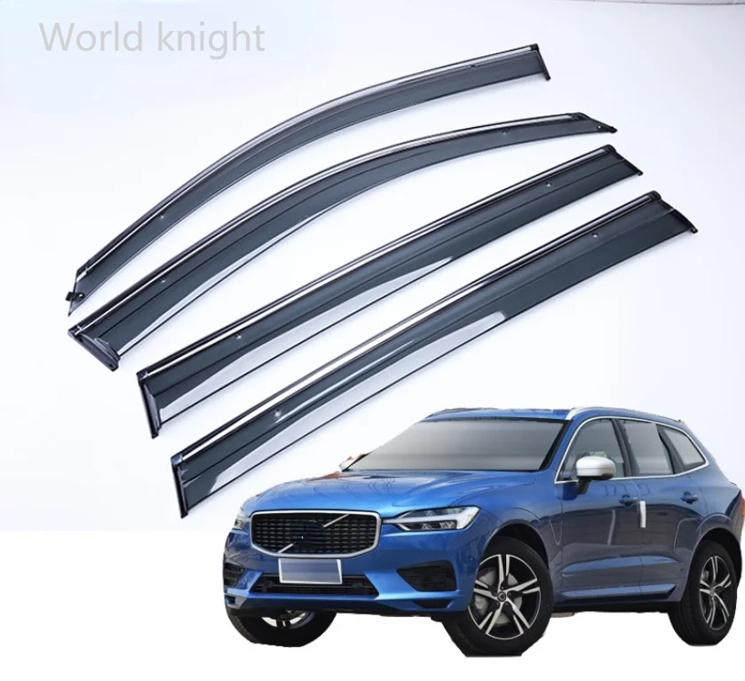 Side Window Deflectors For Volvo XC60 2018 2019 2020 Acrylic  Window Shields Window Visor Sun Rain Deflector Guards