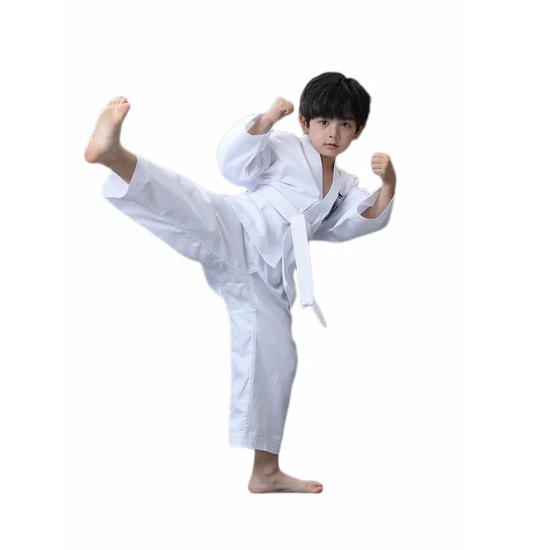 

2026 Taekwondo uniform full embroidery competition training children and adolescents version embroidery belt two-piece set