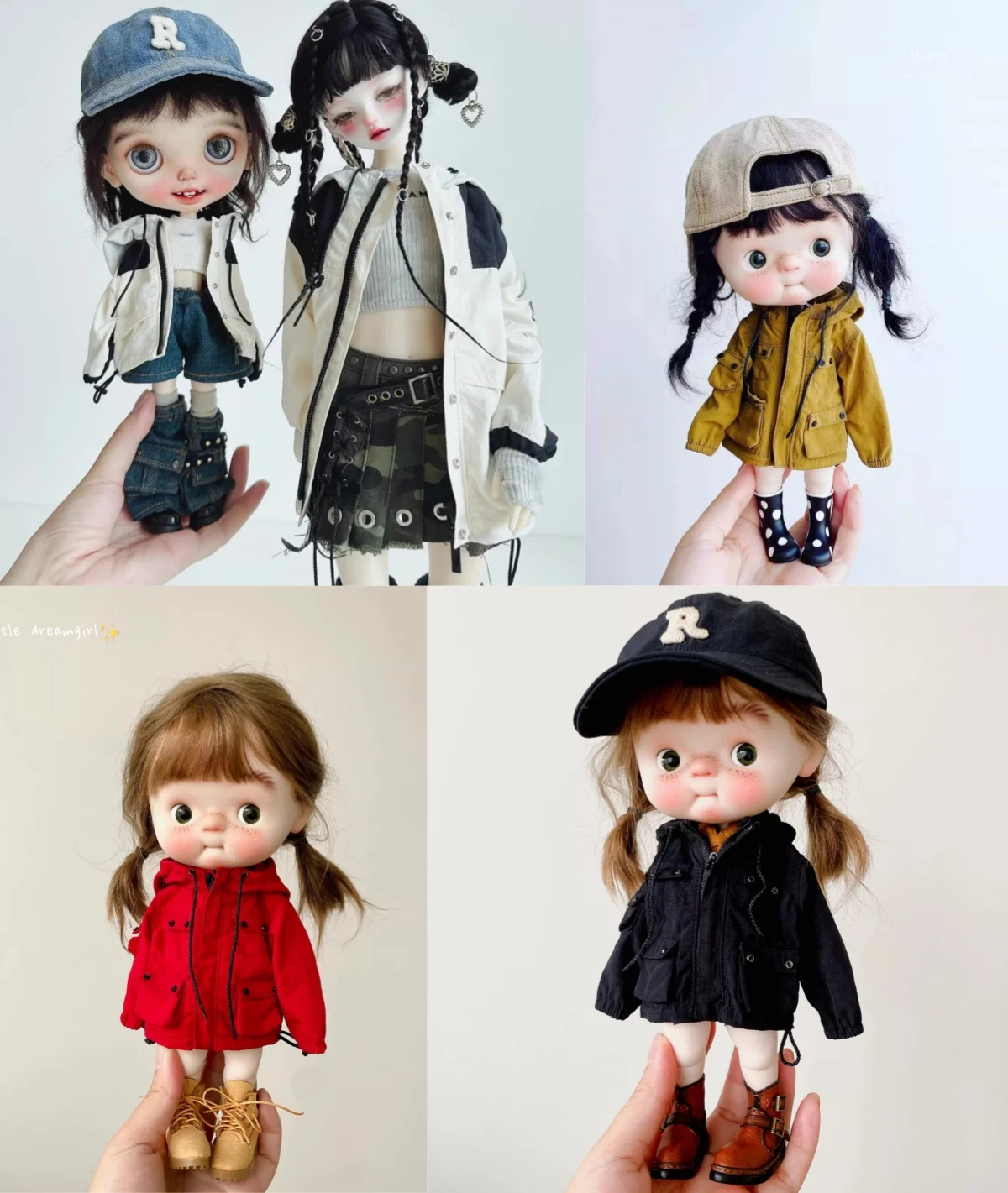 

【No Figure】Pre-sale Handmade Female Doll's Clothing Accessories Packable Windbreaker Color-block Jacket Fit Girl Action Body