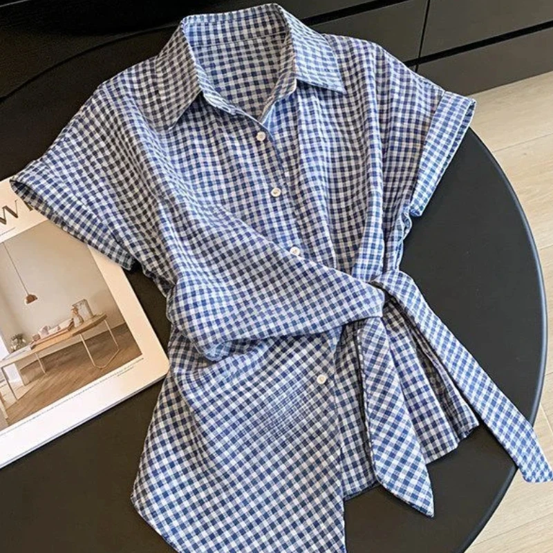 Irregular Plaid Bandage Trend  - Summer Clothing Trends For Women 评论和价格