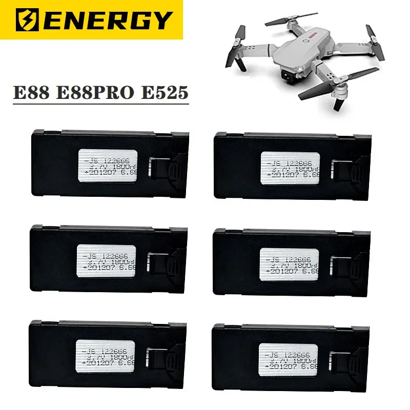 3.7V 1800Mah RC Drone Battery Accessory For E88 E88PRO Ls-E525 E525 PRO Mini Uav Drone Battery Special Rc Part 1/2/3/5/10Pcs