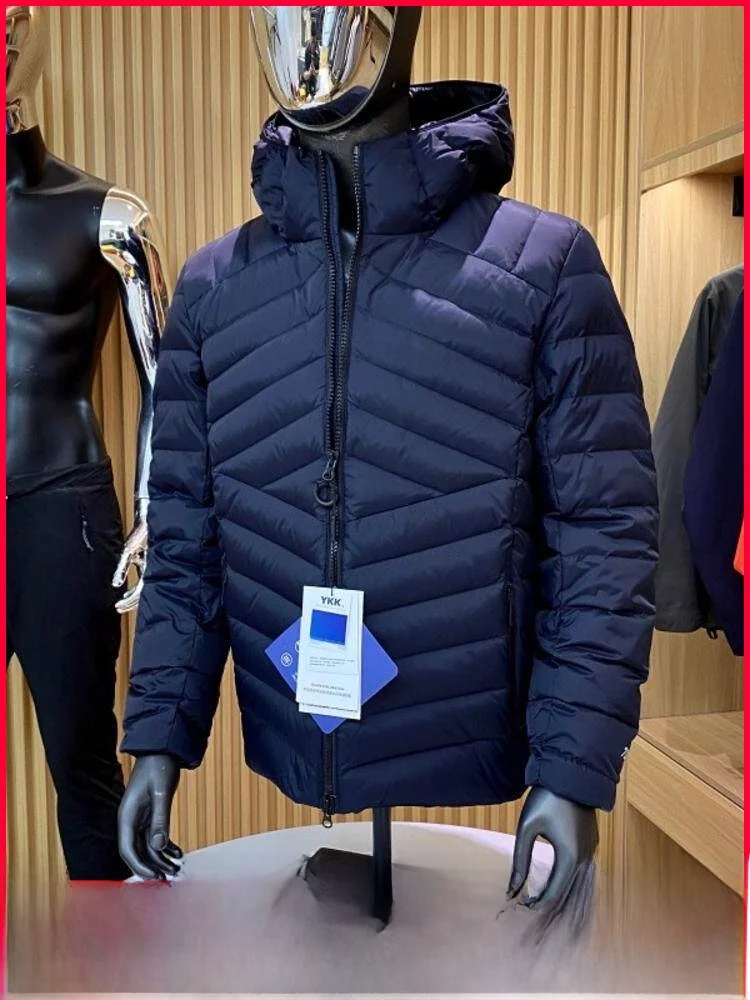 

Heavyweight Premium Men's down Jaet Thiened Outdoor Warm 95 White Goose down Tee-Proof Nylon Fabric Windproof Zipper Cl...