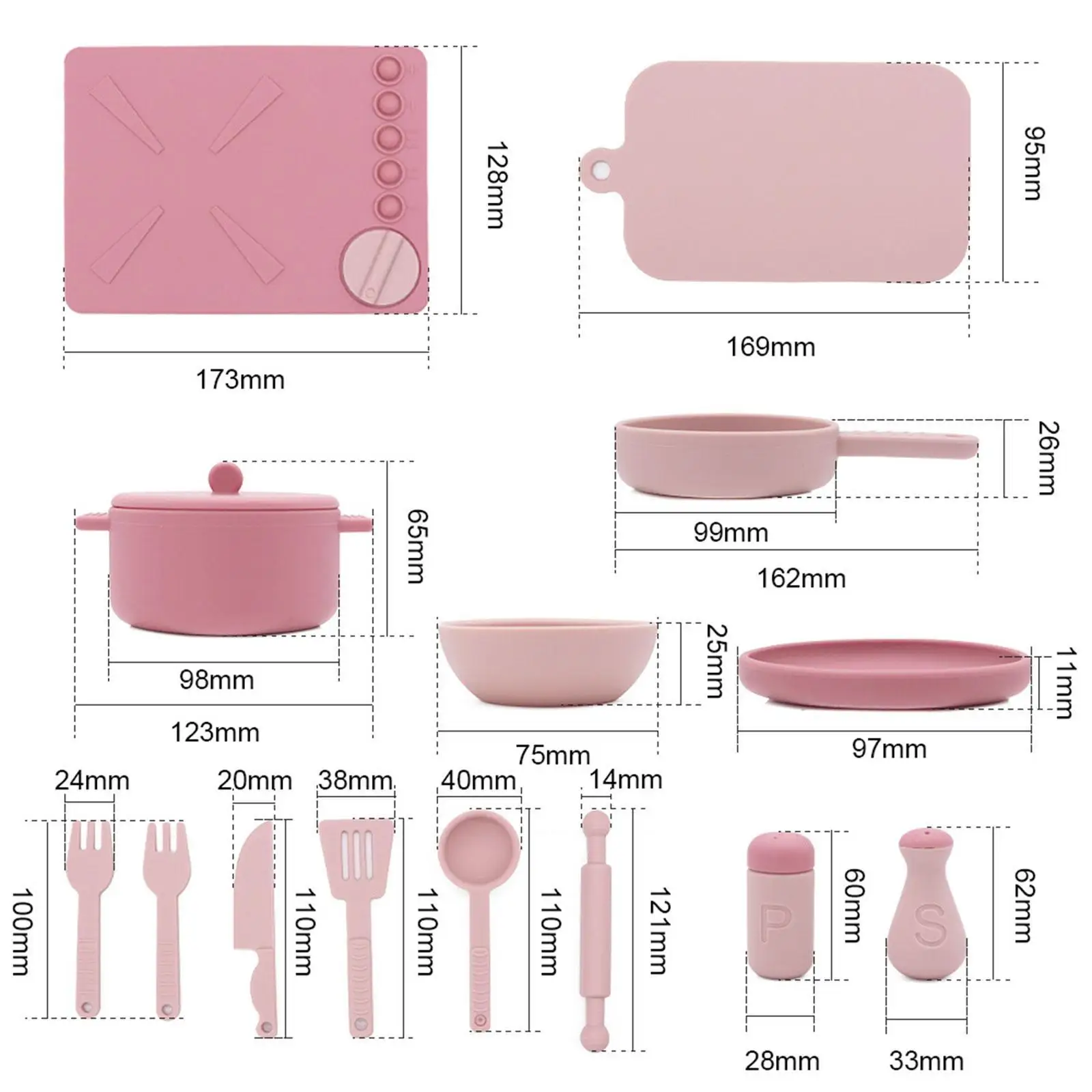 Jouets de cuisine, 14 pièces, accessoires de cuisine amusants pour enfants de 3 ans et plus, cadeaux