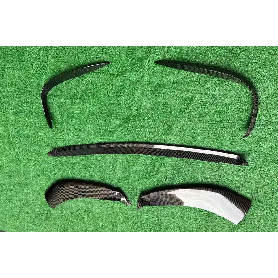 For Mercedes Benz S Class W222 S450 Carbon Fiber Front Lip Separator Chin Spoiler wrap angle Bumper corner wind blade air outlet