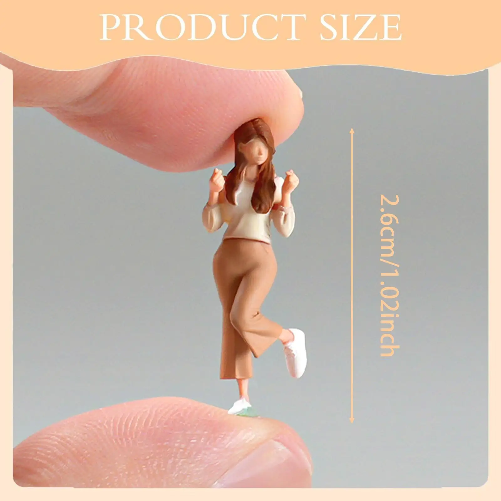 Figurka Miniaturowa 1/64 Dekoracja Sceny Miniaturowej Modne Mini Ludziki Figurka do Projektów Rękodzielniczych Modelki Pociągów Dekoracja Stołu Piaskowego