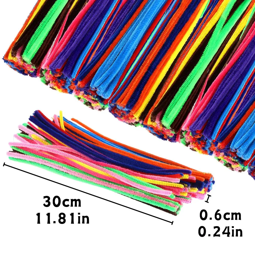 60pcs 30cm Pipe Cleaners Craft Stems, Random Color Bulk Chenille Stems Twist Sticks, Flexible Fuzzy Pipe Cleaners for DIY Flower Making, Handmade Art Crafts, School Classroom Art Projects, Home Ornament & Holiday Decorations Supplies YMY