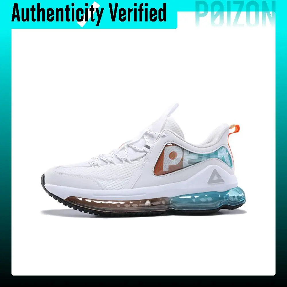 PEAK Full Length Air Cushion Cushioning Slip Resistant Abrasion Resistant Low top Running Shoes Men's White Orange DH130017