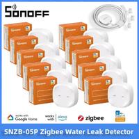 SONOFF SNZB-05P Zigbee 3.0 Water Leak Detector 5 Years Lifetime IP67 Waterproof Remote Control Smart Home with Alexa Google Home