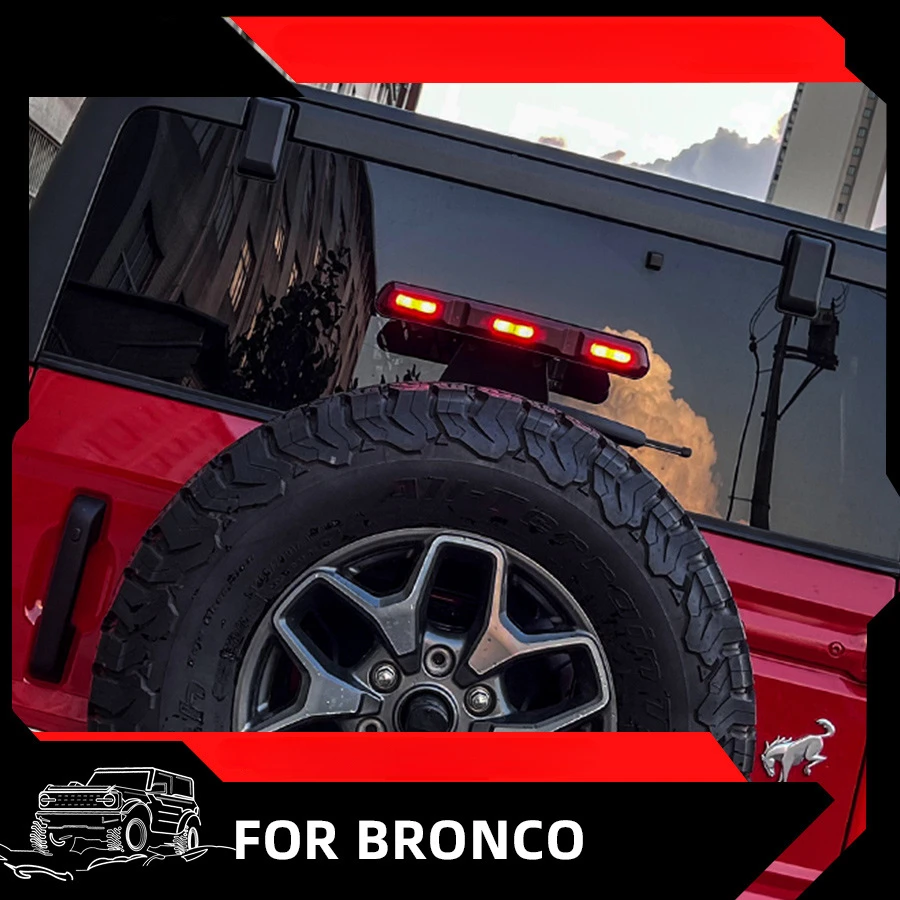 Rear windshield Car brake light modification for ford BRONCO Raptor LED high brightness led lights for car