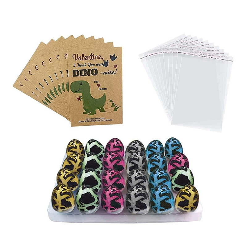 Dinosaur Birthday Party Supplies Favors 24 Pack Hatching Dinosaur Eggs With Cards Bulk