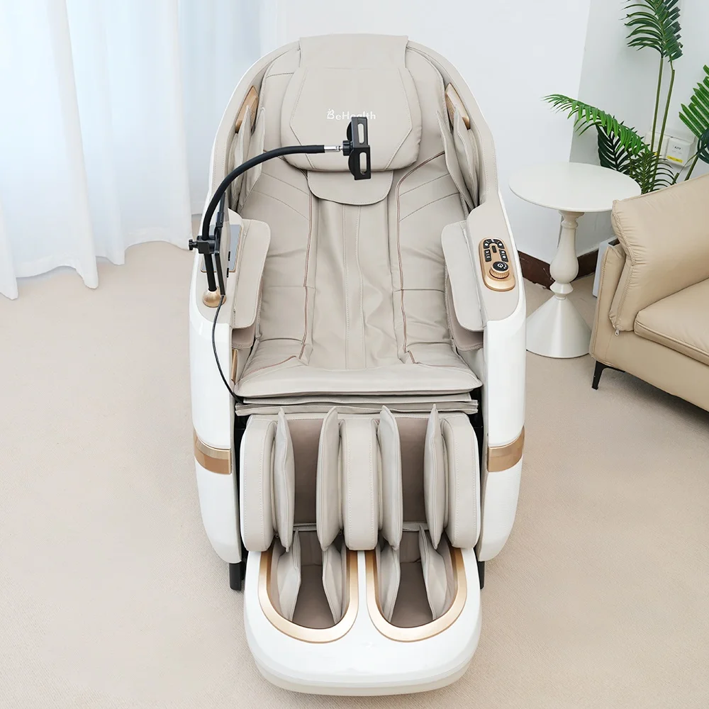 Intelligent Full Body 3D Massage Chair Voice Control 12 Programs Bluetooth Graphene Heating Zero Gravity Foot Rollers-Premium